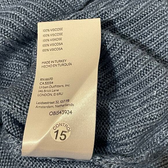 Free People Women's Hannah Sweater Vest Oversized Double V-Neck size XS Blue - Picture 11 of 13